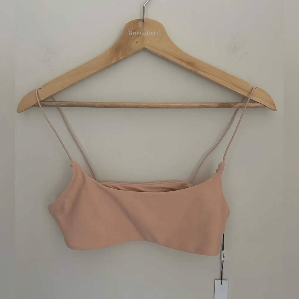 NWT Jade Swim‎ muse scoop bikini top size large light pink